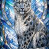 ユキヒョウ ステンドグラス パワーアニマルアート